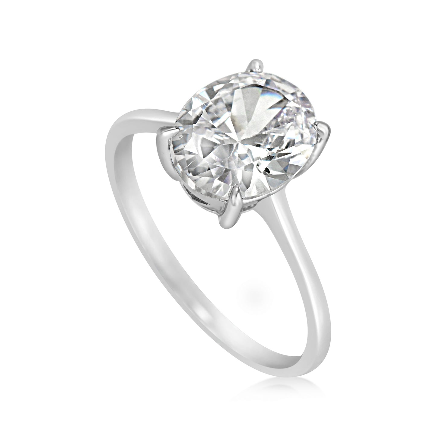 טבעת כסף אובל